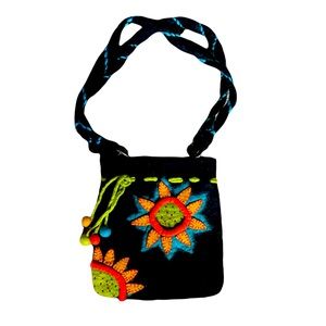 Wool Felt Colorful Boho Shabby Shiek Artsy Purse